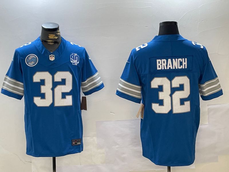 Men Detroit Lions #32 Branch Blue three generations 2024 Nike Limited NFL Jersey style 4